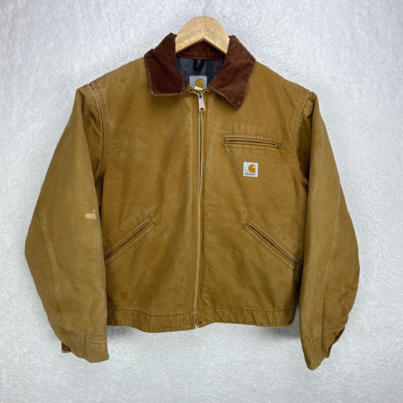 Carhartt Detroit Jacket Blanket Lined Mens 40 Regular Medium J01 BRN Brown‎ - Picture 1 of 13
